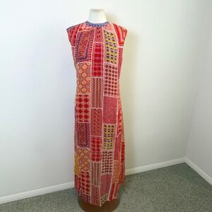 Anthropologie Tanvi Kedia Patchwork Maxi Dress Womens Small Sleeveless Boho